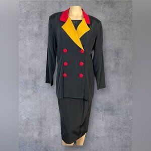 Red Star Vintage Blazer Skirt Set (Size 12)